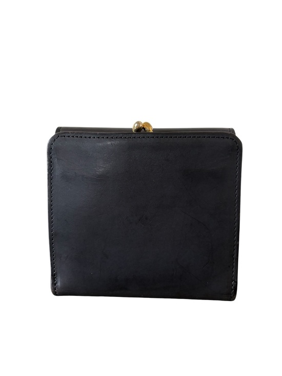 Coach Handbags - Vintage Coach Navy Water-buffalo Large Continental Kiss-Lock Wallet Clutch
